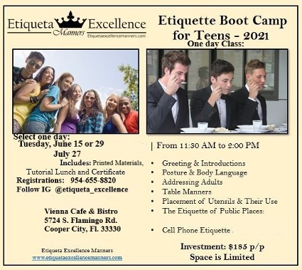 Teen Etiquette BootCamp