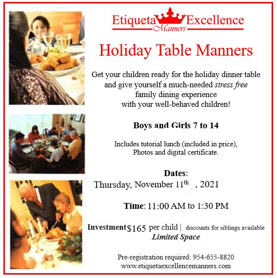 Table Manners, Holiday Manners